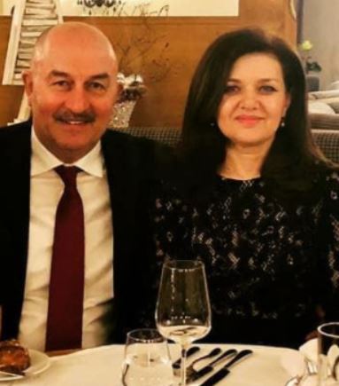 Alla Cherchesov with her husband Stanislav Cherchesov